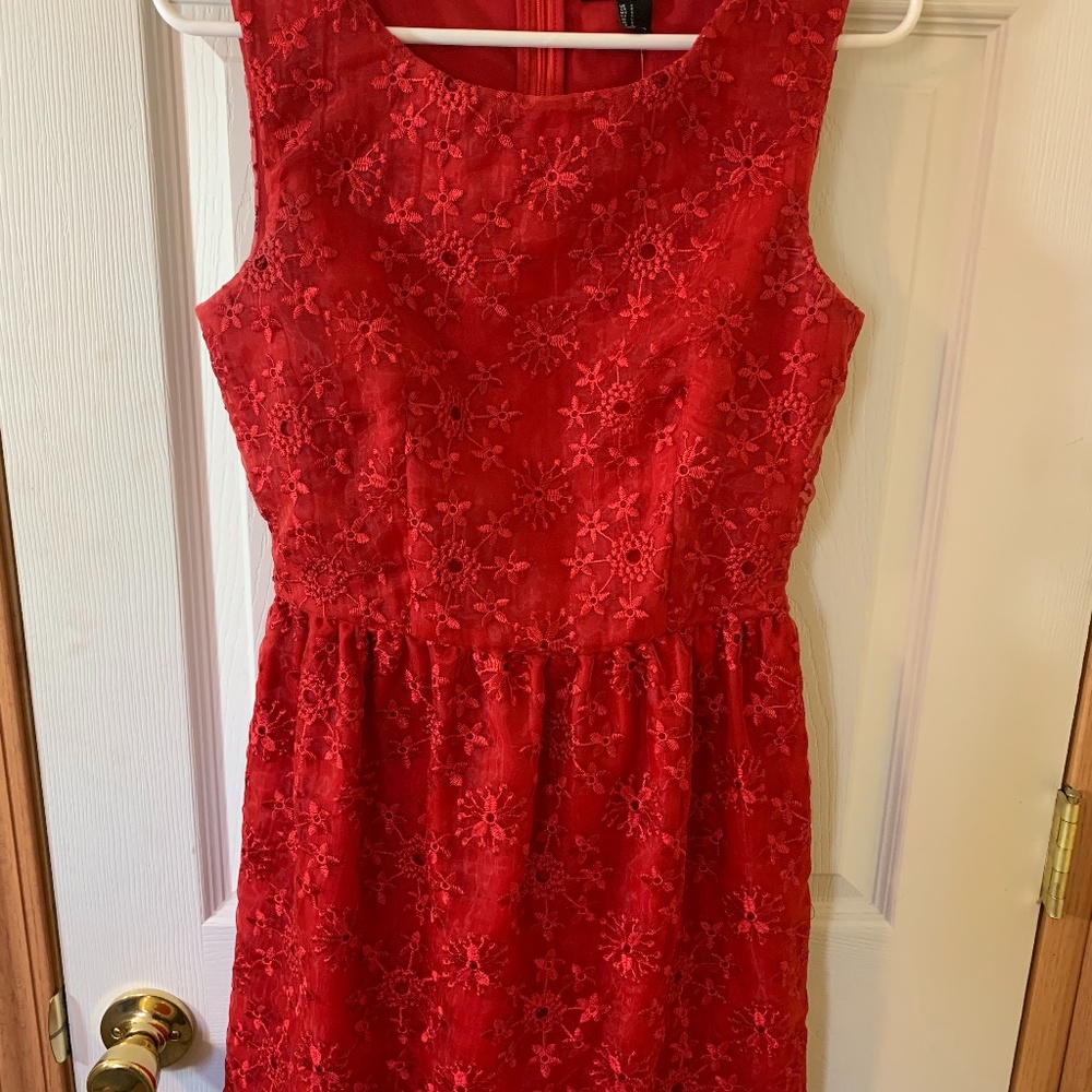 Never worn red floral dress